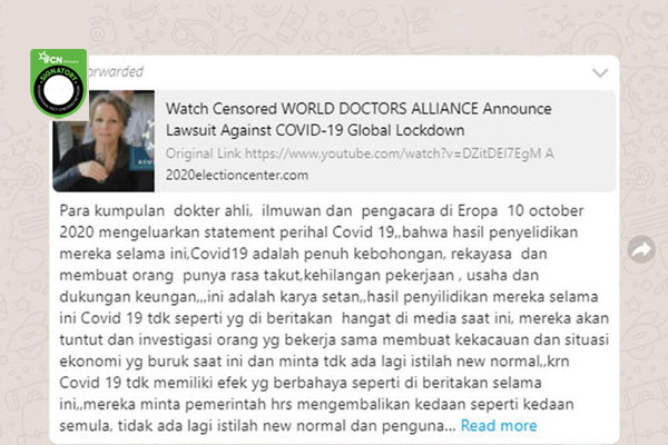 Pernyataan perkumpulan dokter Eropa tentang Covid-19