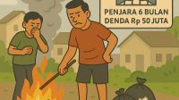 bakar sampah semabrangan