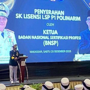 BNSP Serahkan Lisensi LSP P1 untuk Politeknik Maritim AMI Makassar