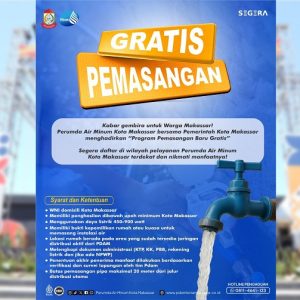 pasang baru air pdam gratis